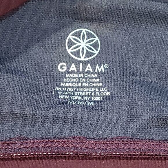 Gaiam Colorblock Metallic Piped Sports Bra Size M - Picture 3 of 5